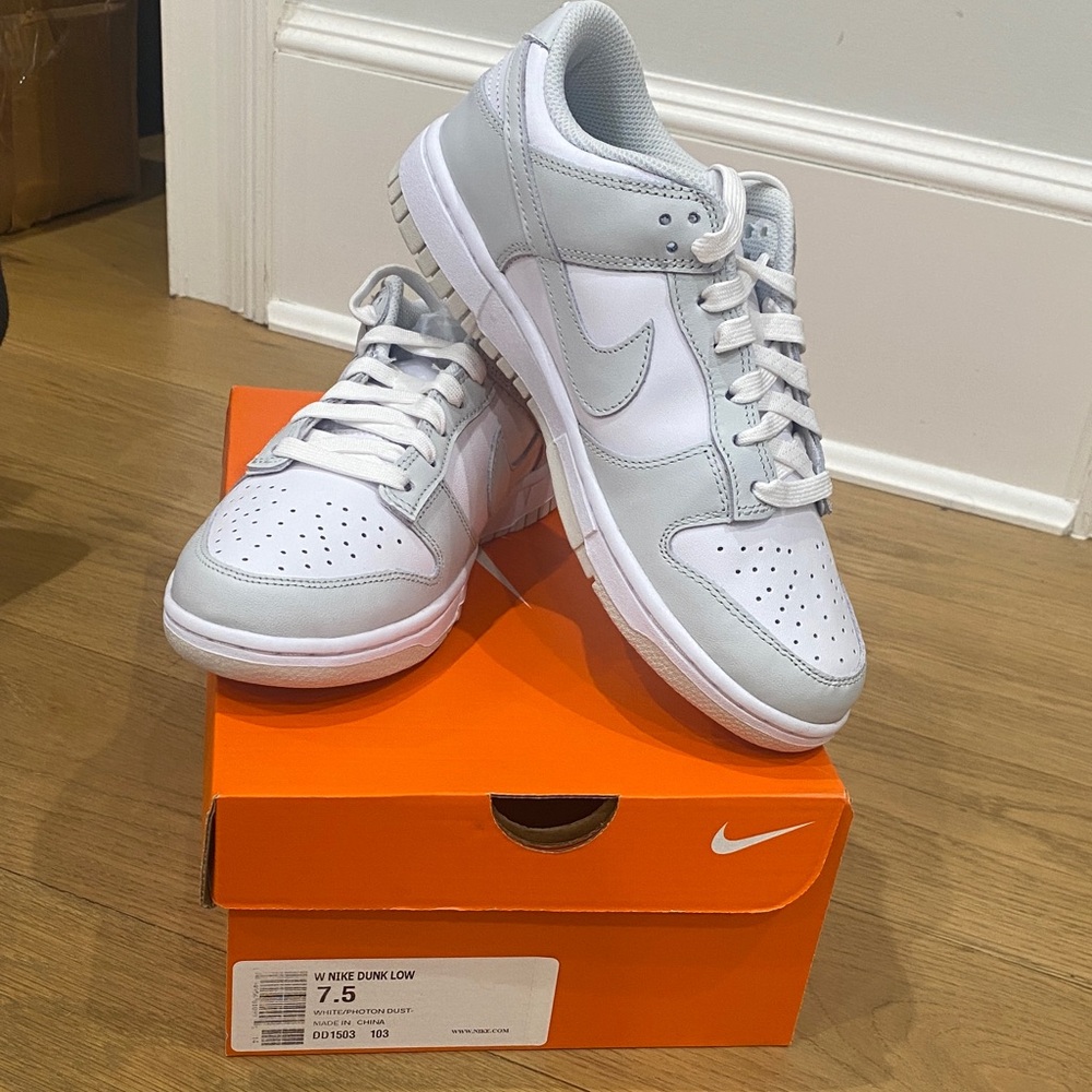 Nike Women's Dunk Low Sneakers - White and Gray